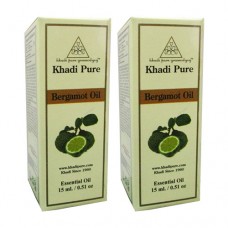 Khadi Pure Herbal Bergamot Essential Oil - 15ml (Set of 2)
