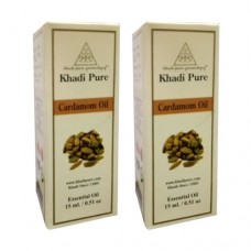 Khadi Pure Herbal Cardamom Essential Oil - 15ml (Set of 2)
