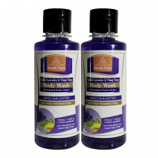 Khadi Pure Herbal Lavender & Ylang Ylang Body Wash SLS-Paraben Free - 210ml (Set of 2)