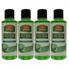 Khadi Pure Herbal Aloevera Face Wash - 210ml (Set of 4)
