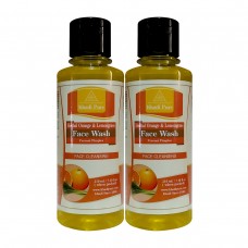 Khadi Pure Herbal Orange & Lemongrass Face Wash - 210ml (Set of 2)