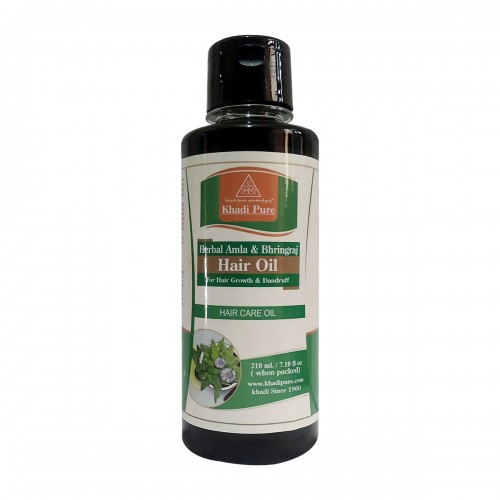 Khadi Pure Herbal Amla & Bhringraj Hair Oil - 210ml