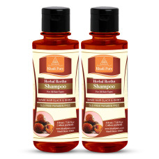 Khadi Pure Herbal Reetha Shampoo SLS-Paraben Free - 210ml (Set of 2)