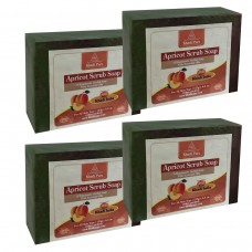 Khadi Pure Herbal Apricot Scrub Soap - 125g (Set of 4)