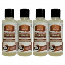 Khadi Pure Herbal Ayurvedic Coconut Hair Oil - 210ml (Set of 4)