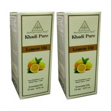 Khadi Pure Herbal Lemon Essential Oil - 15ml (Set of 2)