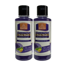 Khadi Pure Herbal Lavender & Ylang Ylang Body Wash - 210ml (Set of 2)