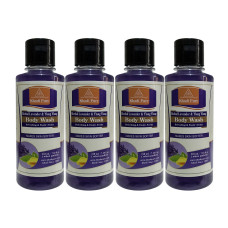 Khadi Pure Herbal Lavender & Ylang Ylang Body Wash - 210ml (Set of 4)