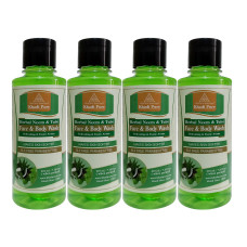 Khadi Pure Herbal Neem & Tulsi Face and Body Wash SLS-Paraben Free - 210ml (Set of 4)