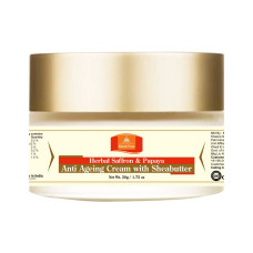 Khadi Pure Herbal Saffron & Papaya Anti Ageing Cream with Sheabutter - 50g