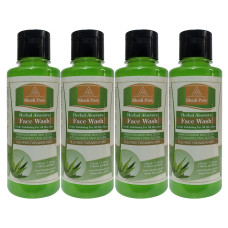 Khadi Pure Herbal Aloevera Face Wash SLS-Paraben Free - 210ml (Set of 4)