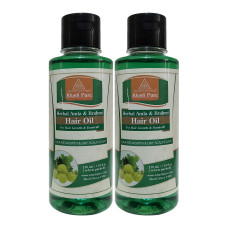 Khadi Pure Herbal Amla & Brahmi Hair Oil - 210ml (Set of 2)