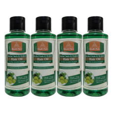 Khadi Pure Herbal Amla & Brahmi Hair Oil - 210ml (Set of 4)