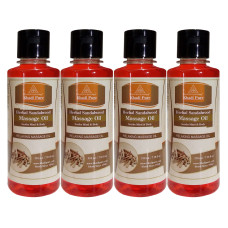 Khadi Pure Herbal Sandalwood Massage Oil - 210ml (Set of 4)