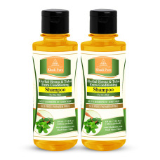 Khadi Pure Herbal Henna & Tulsi Extra Conditioning Shampoo  SLS-Paraben Free - 210ml (Set of 2)