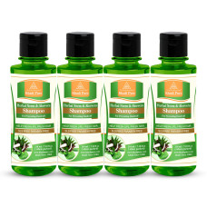 Khadi Pure Herbal Neem & Aloevera Shampoo SLS-Paraben Free - 210ml (Set of 4)