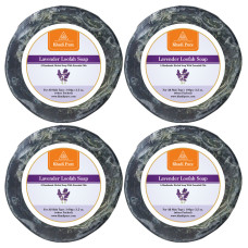 Khadi Pure Herbal Lavender Loofah Soap - 100g (Set of 4)