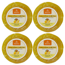 Khadi Pure Herbal Lemon & Honey Loofah Soap - 100g (Set of 4)