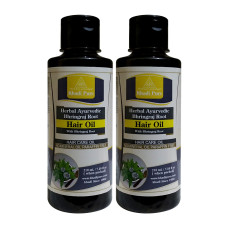 Khadi Pure Herbal Ayurvedic Bhringraj Root Hair Oil - 210ml (Set of 2)