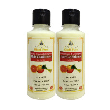 Khadi Pure Herbal Orange & Lemongrass Hair Conditioner SLS-Paraben Free - 210ml (Set of 2)