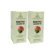 Khadi Pure Herbal Geranium Essential Oil - 15ml (Set of 2)