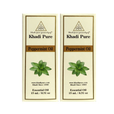 Khadi Pure Herbal Peppermint Essential Oil - 15ml (Set of 2)