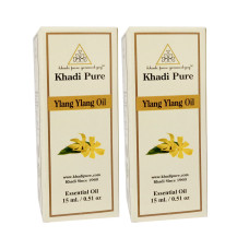 Khadi Pure Herbal Ylang Ylang Essential Oil - 15ml (Set of 2)