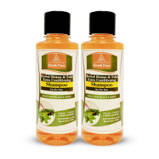 Khadi Pure Herbal Henna & Tulsi Extra Conditioning Shampoo - 210ml (Set of 2)
