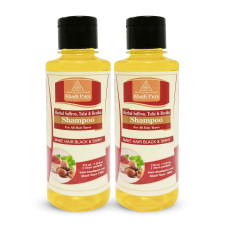 Khadi Pure Herbal Saffron, Tulsi & Reetha Shampoo - 210ml (Set of 2)