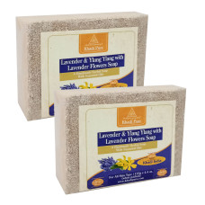 Khadi Pure Herbal Lavender & Ylang Ylang with Lavender Flowers Soap with Sheabutter - 125g (Set of 2)