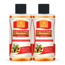 Khadi Pure Herbal Fruit Vinegar Shampoo with Jojoba Oil - 210ml (Set of 2)