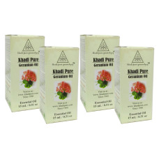 Khadi Pure Herbal Geranium Essential Oil - 15ml (Set of 4)