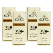 Khadi Pure Herbal Jasmine Essential Oil - 15ml (Set of 4)