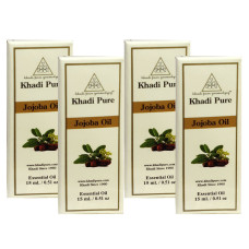Khadi Pure Herbal Jojoba Essential Oil - 15ml (Set of 4)