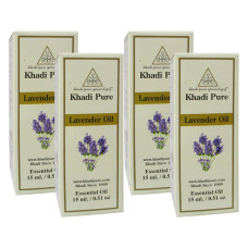 Khadi Pure Herbal Lavender Essential Oil - 15ml (Set of 4)
