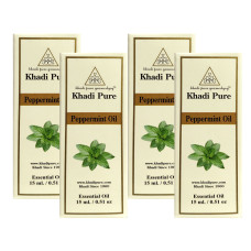 Khadi Pure Herbal Peppermint Essential Oil - 15ml (Set of 4)