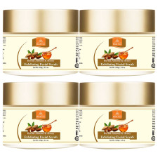 Khadi Pure Herbal Almond & Honey Exfoliating Facial Scrub - 100g (Set of 4)