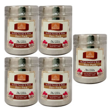 Khadi Pure Herbal Sandal & Rose Face Pack - 50g (Set of 5)