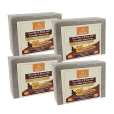 Khadi Pure Herbal Chocolate & Honey with Chocolate Sauce Soap with Sheabutter - 125g (Set of 4)